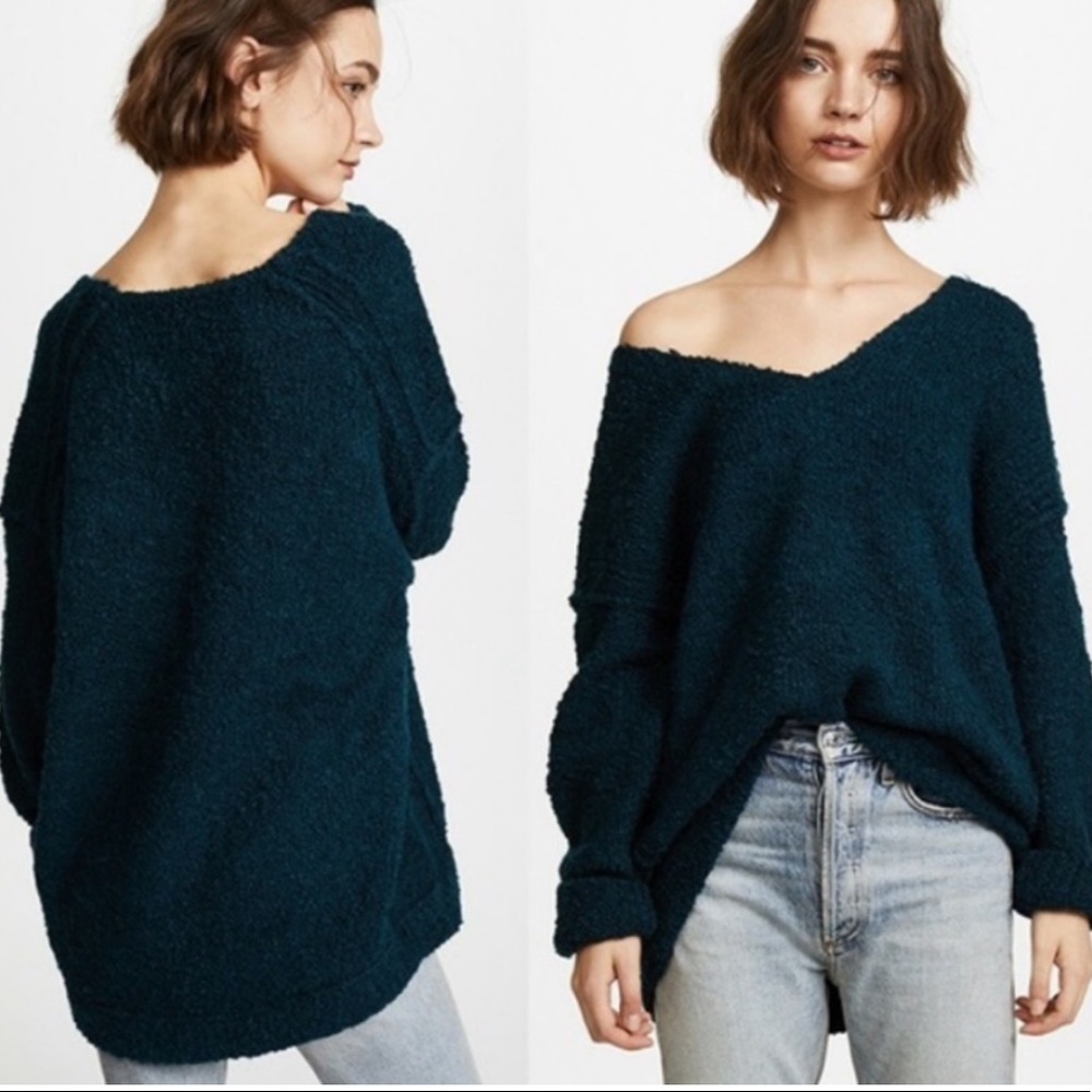 Free People LOFTY V NECK Sweater RARE